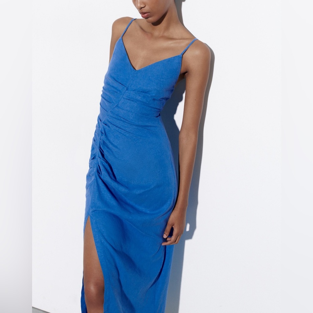 Zara linen midi dress